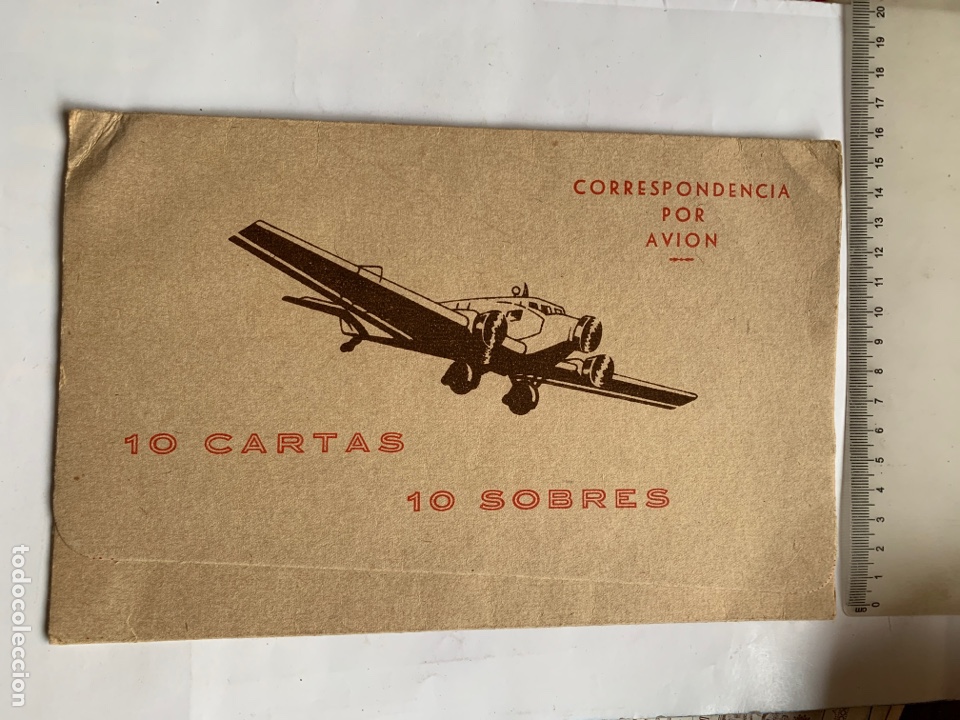 Otros Art&iacute;culos de Coleccionismo en Papel: CORRESPONDENCIA POR AV&Iacute;ON. 10 CARTAS, 10 SOBRES. ESTUCHE.