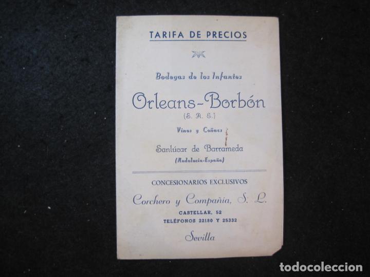 Paper Collecting Others: SANLUCAR DE BARRAMEDA-BODEGAS DE LOS INFANTES ORELANS BORBON-PUBLICIDAD ANTIGUA-VER FOTOS-(K-4828)