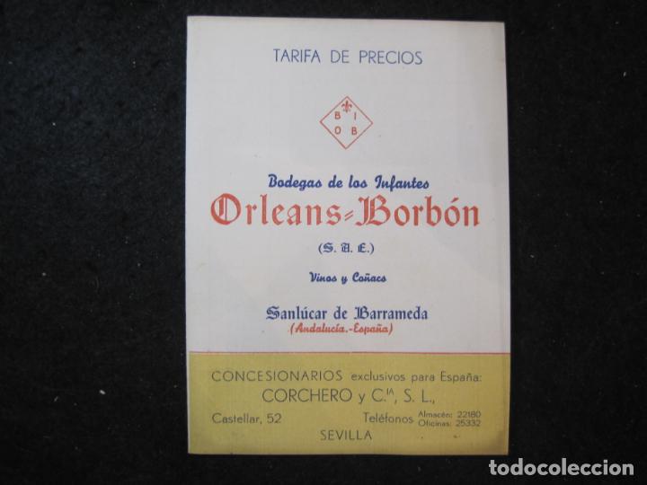 Otros art&iacute;culos de coleccionismo en papel: SANLUCAR DE BARRAMEDA-BODEGAS DE LOS INFANTES ORELANS BORBON-PUBLICIDAD ANTIGUA-VER FOTOS-(K-4829)
