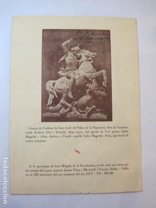 Otros art&iacute;culos de coleccionismo en papel: SANT JORDI-TRIPTIC ANTIC-VER FOTOS-(K-4825)