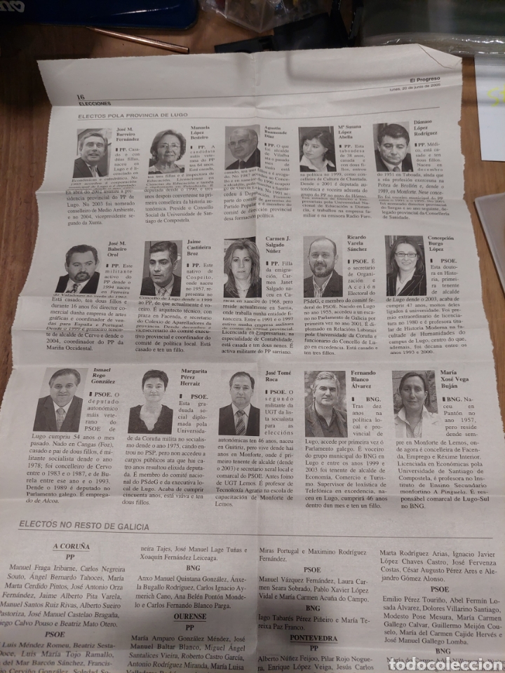 Otros Art&iacute;culos de Coleccionismo en Papel: 2005 elecciones candidatos lugo