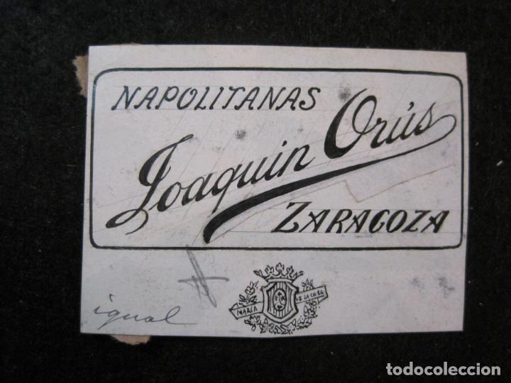 Otros art&iacute;culos de coleccionismo en papel: ZARAGOZA-NAPOLITANAS JOAQUIN ORUS-ORIGINAL PUBLICIDAD-VER FOTOS-(85.887)