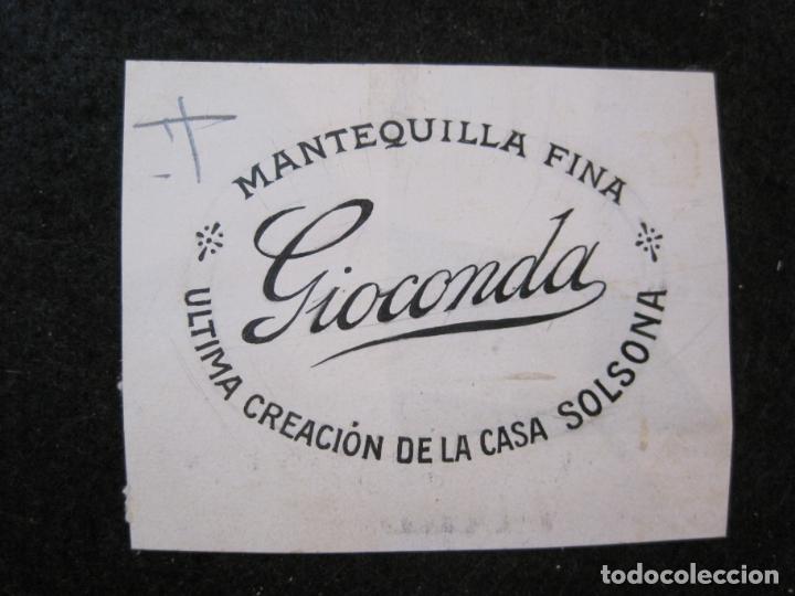 Paper Collecting Others: MANTEQUILLA FINA GIOCONDA-CASA SOLSONA-ORIGINAL PUBLICIDAD-VER FOTOS-(85.894)
