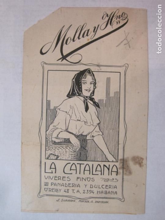 Paper Collecting Others: MOLLA Y HNOS-LA CATALANA-PANADERIA Y DULCERIA-ORIGINAL PUBLICIDAD-VER FOTOS-(85.898)