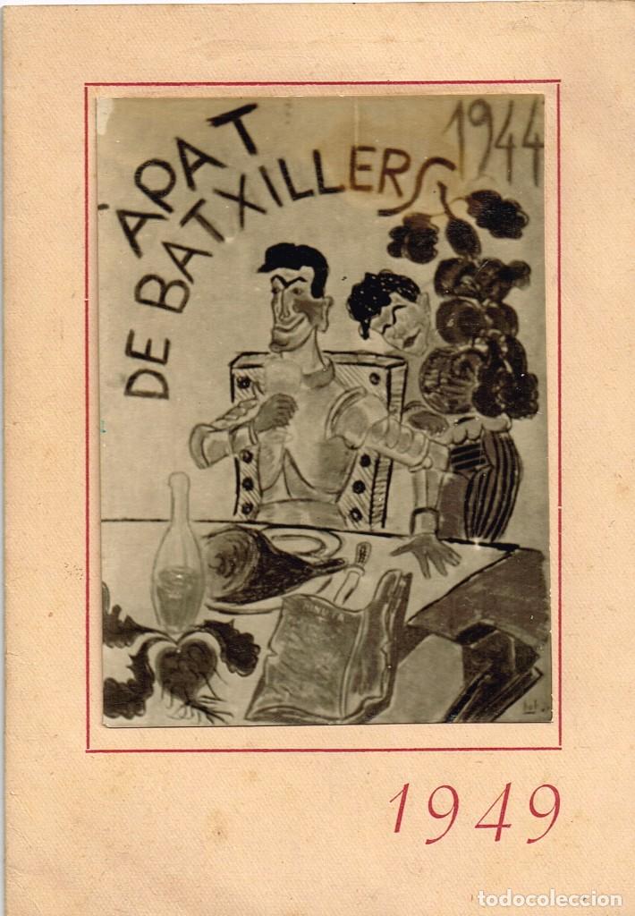 Otros Art&iacute;culos de Coleccionismo en Papel: 1949 &Agrave;PAT DE BATXILLERS 1944 - MEN&Uacute; CON BROMAS, un tanto franc&eacute;s ....Firmado por asistentes