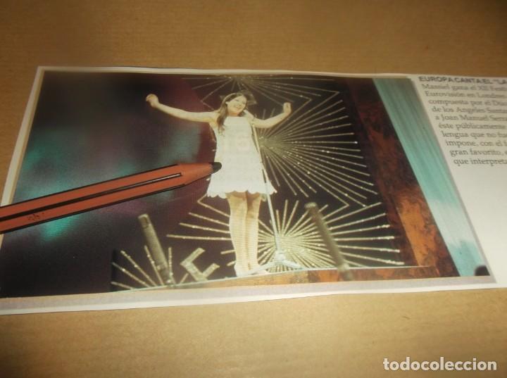 Otros Art&iacute;culos de Coleccionismo en Papel: RECORTE PEGATINA A&Ntilde;O 1997.- MASSIEL GANA FESTIVAL EUROVISI&Oacute;N. A&Ntilde;O 1968.MEDIDAS=13.5X8CM