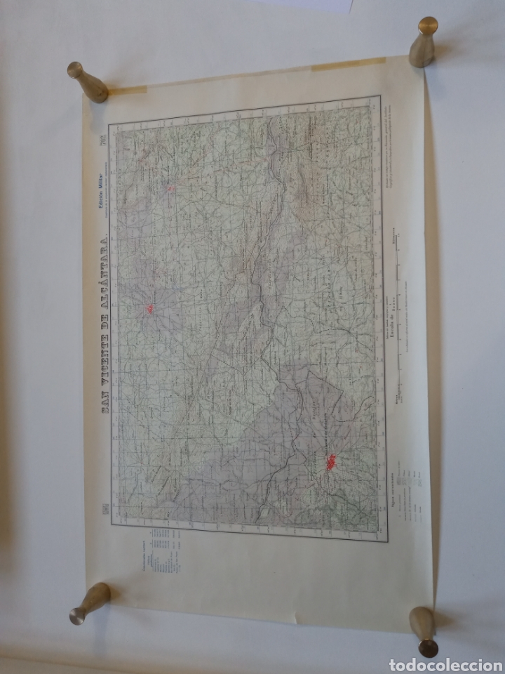 Otros art&iacute;culos de coleccionismo en papel: Mapa Militar San Vicente de Alc&aacute;ntara