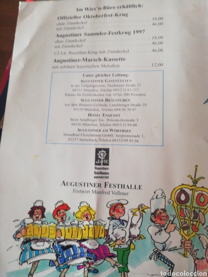 Otros art&iacute;culos de coleccionismo en papel: Carta menu restaurante - Foto 2