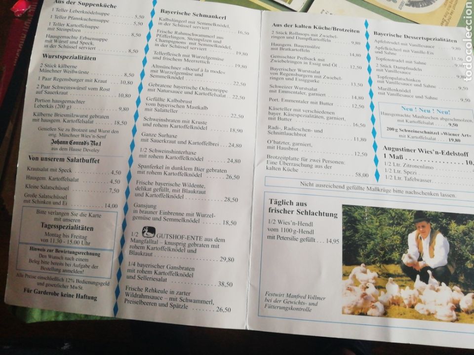 Otros art&iacute;culos de coleccionismo en papel: Carta menu restaurante - Foto 5