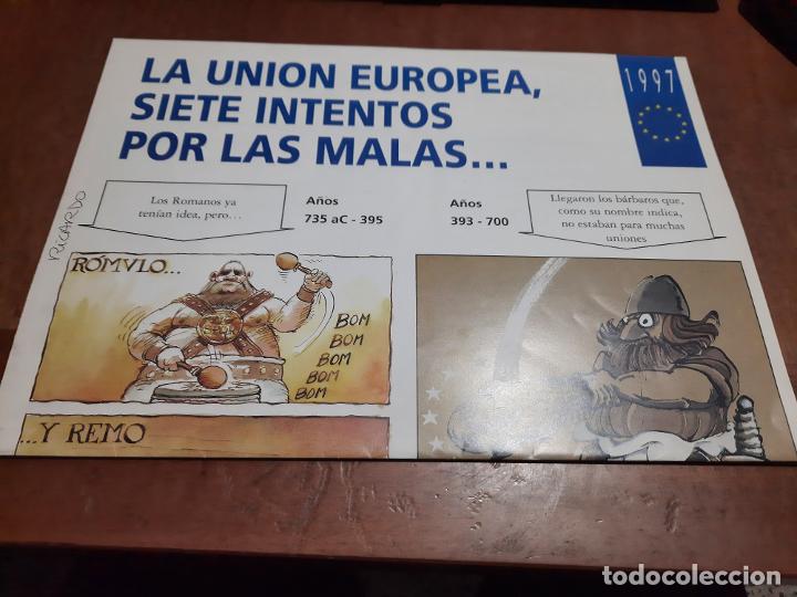 Sammelleidenschaft Andere Papierartikel: LA UNI&Oacute;N EUROPEA, SIETE INTENTOS. POSTER EN A3 SOBRE COMUNIDAD EUROPEA. VARIOS AUTORES.