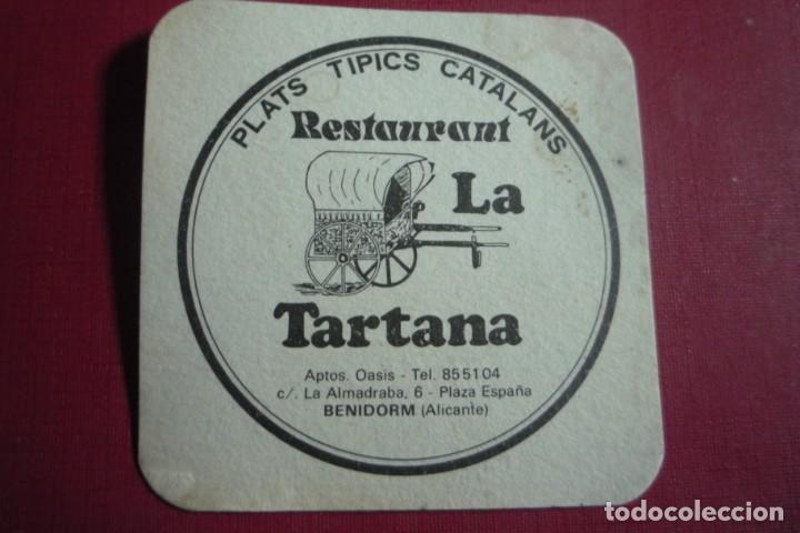 Otros Art&iacute;culos de Coleccionismo en Papel: BENIDORM (ALICANTE). RESTAURANT LA TARTANA. ANTIGUO POSAVASOS CARTON. TAMA&Ntilde;O 8 CM.