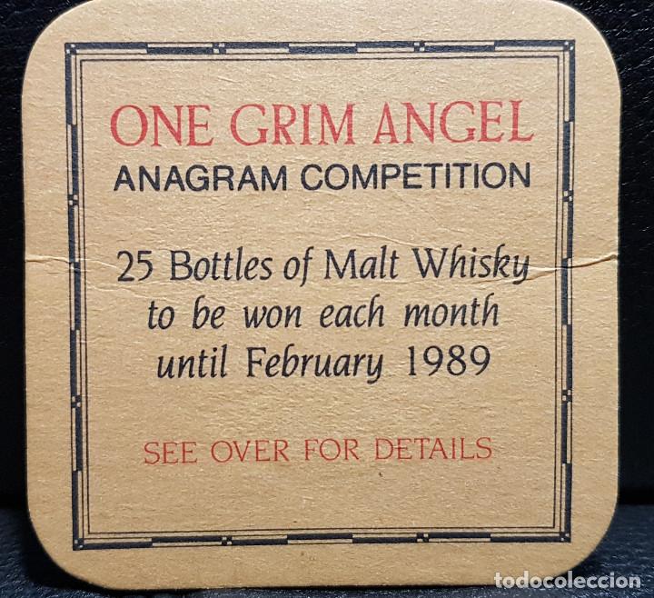 Otros Art&iacute;culos de Coleccionismo en Papel: ONE GRIM ANGEL - POSAVASOS - ESCOCIA - 1989 - WHISKY - CERVEZA - REFRESCOS - SIDRA - BITTER