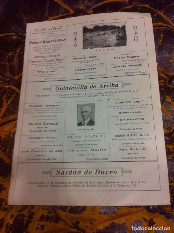 Collectionnisme Papier divers: HOJA A&Ntilde;O 1929 (VIDA GR&Aacute;FICA ESPA&Ntilde;OLA) QUINTANILLA DE ARRIBA Y DE ABAJO. SARD&Oacute;N. VALORIA. CABEZ&Oacute;N