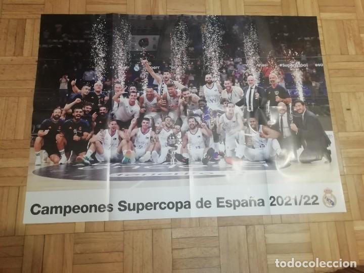 Sammelleidenschaft Andere Papierartikel: Lote 454. Poster Real Madrid baloncesto, Campeones de Supercopa de Espa&ntilde;a 2021/2022. 83 X 59 cm