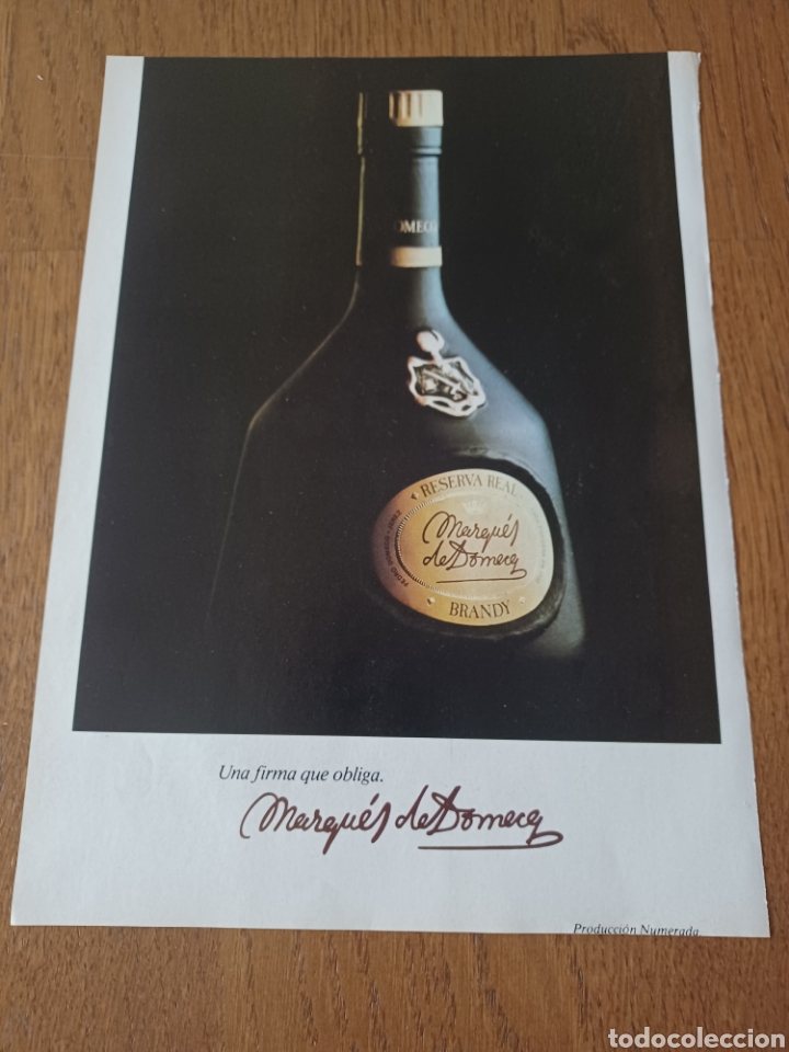 Outros artigos de papel: PUBLICIDAD DEL BRANDY MARQUES DE DIMECQ. A&Ntilde;O 1979 . 27 , 5 X 20 CM