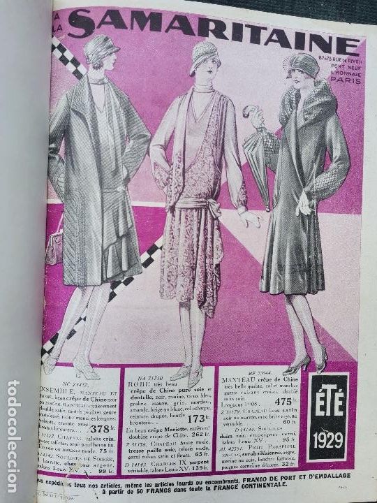 Paper Collecting Others: 1929 CAT&Aacute;LOGO SAMARITAINE - MODA FEMININA - MASCULINA - MUEBLES - BICICLETAS - RELOGES