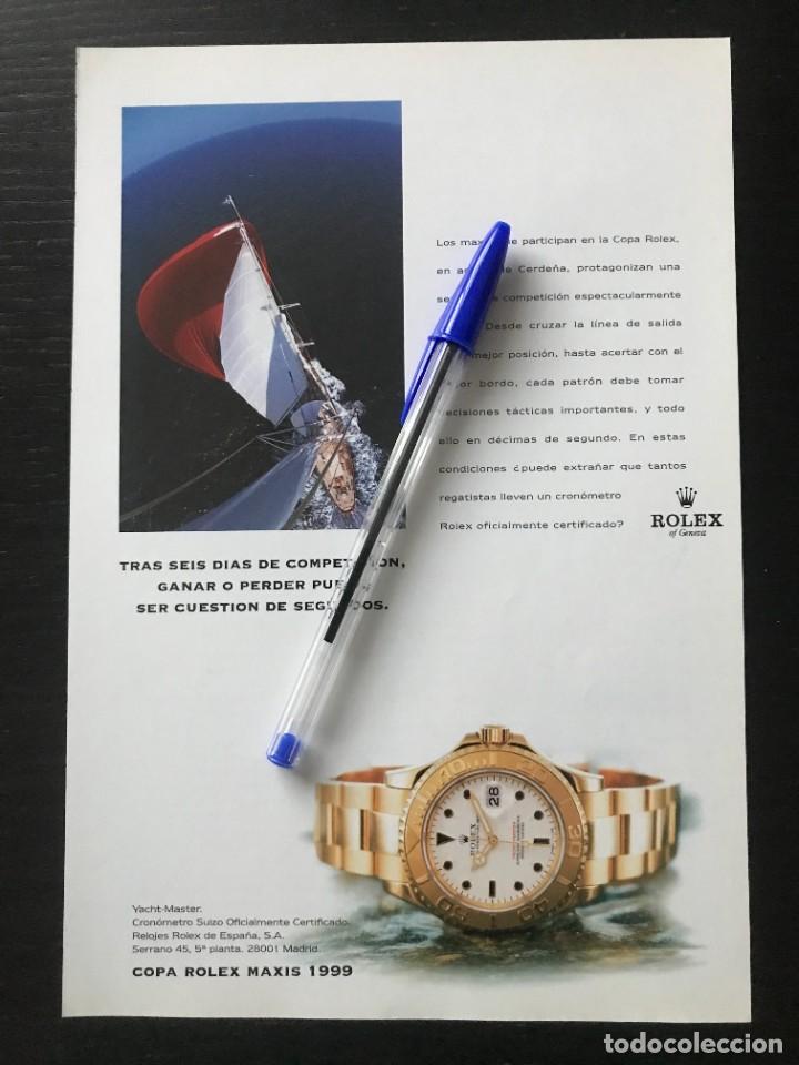 Otros Art&iacute;culos de Coleccionismo en Papel: PUBLICIDAD ANUNCIO DE REVISTA ORIGINAL - RELOJ PULSERA ROLEX YACHT MASTER - COPA ROLEX MAXIS 1999