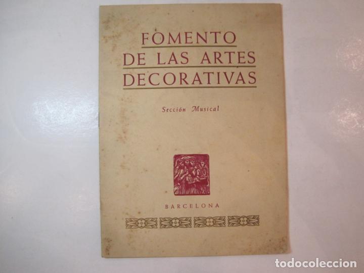 Outros artigos de papel: FOMENTO DE LAS ARTES DECORATIVES-BARCELONA-PROGRAMA A&Ntilde;O 1946-VER FOTOS-(K-5048)