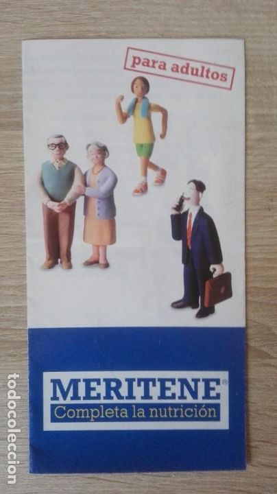 Outros artigos de papel: MERITENE-PARA ADULTOS-NOVARTIS CONSUMER HEALTH S.A.-FOLLETO PROPAGANDA TR&Iacute;PTICO-A&Ntilde;O 2001.