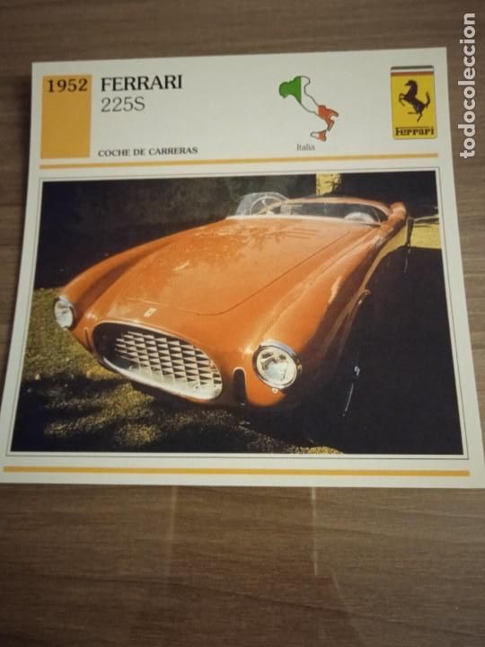 Otros art&iacute;culos de coleccionismo en papel: Editorial Planeta- DeAgostini.Ficha t&eacute;cnica 14x14 cms.Datos al dorso. Ferrari 225S