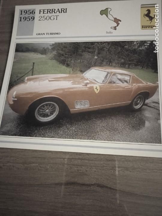 Otros art&iacute;culos de coleccionismo en papel: Editorial Planeta- DeAgostini.Ficha t&eacute;cnica 14x14 cms.Datos al dorso. Ferrari 250 GT