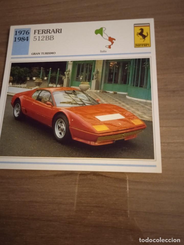 Otros art&iacute;culos de coleccionismo en papel: Editorial Planeta- DeAgostini.Ficha t&eacute;cnica 14x14 cms.Datos al dorso. Ferrari Dino 512 BB