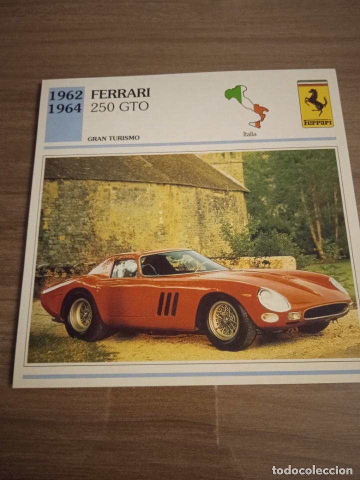 Otros art&iacute;culos de coleccionismo en papel: Editorial Planeta- DeAgostini.Ficha t&eacute;cnica 14x14 cms.Datos al dorso. Ferrari 250 GTO