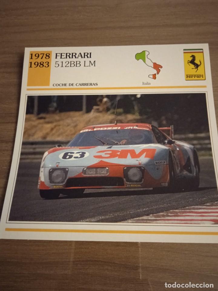Otros art&iacute;culos de coleccionismo en papel: Editorial Planeta- DeAgostini.Ficha t&eacute;cnica 14x14 cms.Datos al dorso. Ferrari 512BB LM