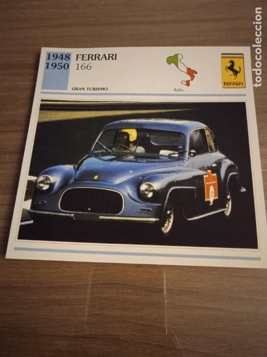 Otros art&iacute;culos de coleccionismo en papel: Editorial Planeta- DeAgostini.Ficha t&eacute;cnica 14x14 cms.Datos al dorso. Ferrari 166