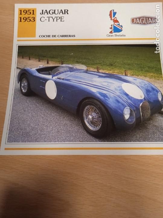 Otros Art&iacute;culos de Coleccionismo en Papel: Editorial Planeta- DeAgostini.Ficha t&eacute;cnica 14x14 cms.Datos al dorso. Jaguar C-Type