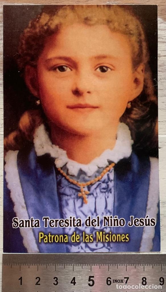 Otros art&iacute;culos de coleccionismo en papel: Estampa de 9 x 14 cm de Santa Teresita del Ni&ntilde;o Jes&uacute;s, Patrona de las Misiones.