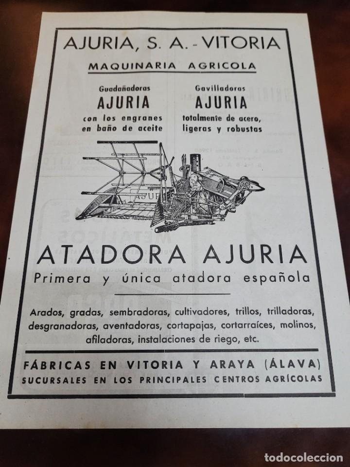 Sammelleidenschaft Andere Papierartikel: ANTIGUA PUBLICIDAD ATADORA AJURIA MAQUINARIA AGRICOLA VITORIA Y ARAYA