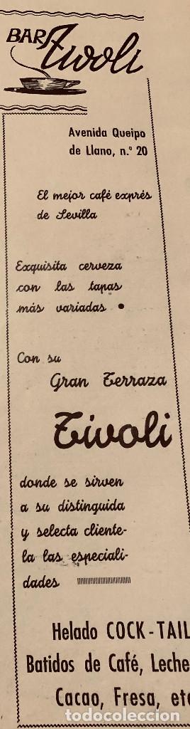 Otros art&iacute;culos de coleccionismo en papel: Publicidad original a&ntilde;o 1943. 'Bar T&iacute;voli', Sevilla. 8 x 31 cm. Buen estado.