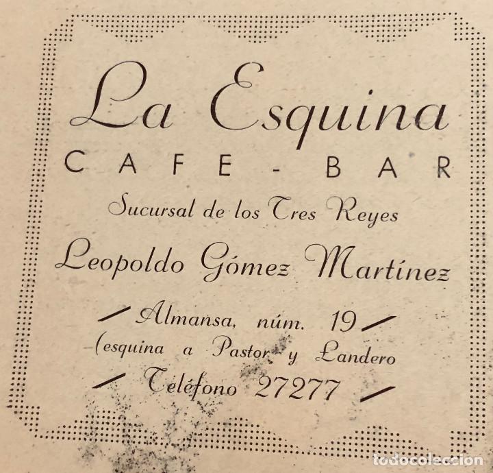 Otros Art&iacute;culos de Coleccionismo en Papel: Publicidad original a&ntilde;o 1943. 'La Esquina' caf&eacute; - bar, Sevilla. 7 x 7 cm. Buen estado.
