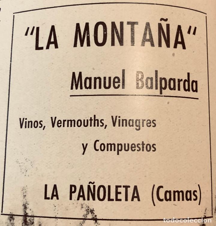 Otros art&iacute;culos de coleccionismo en papel: Publicidad original a&ntilde;o 1943. 'La Monta&ntilde;a' vinos, Camas, Sevilla. 7 x 7 cm. Buen estado.