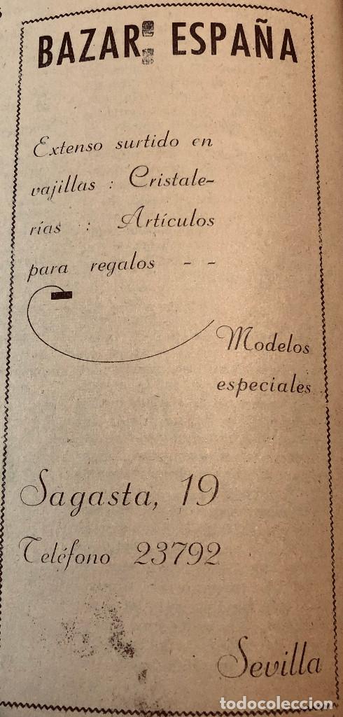 Otros art&iacute;culos de coleccionismo en papel: Publicidad original a&ntilde;o 1943. 'Bazar Espa&ntilde;a', Sevilla. 7 x 15 cm. Buen estado.