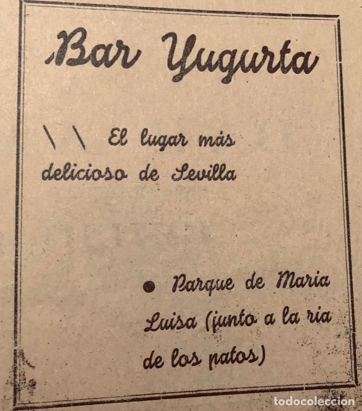 Otros art&iacute;culos de coleccionismo en papel: Publicidad original a&ntilde;o 1943. Bar 'Yugurta', Sevilla. 8 x 8 cm. Buen estado.