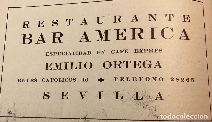 Otros art&iacute;culos de coleccionismo en papel: Publicidad original a&ntilde;o 1943. Restaurante bar 'Am&eacute;rica', Sevilla. 8 x 14 cm. Buen estado.