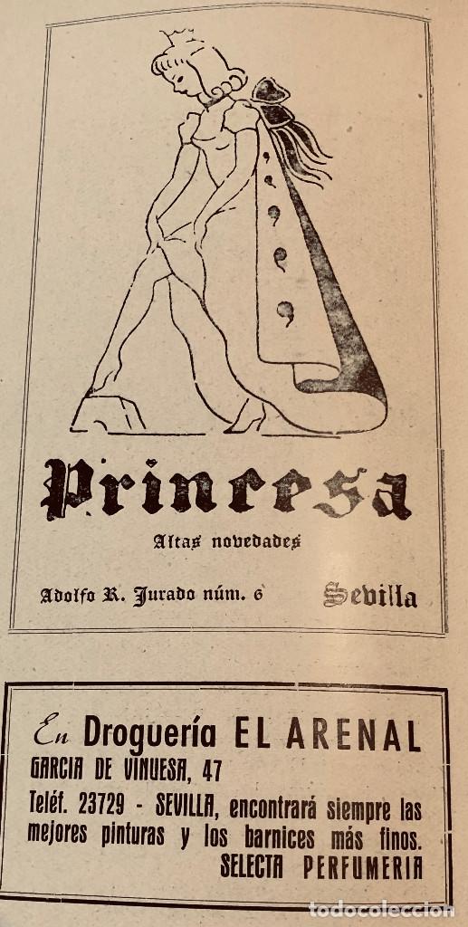 Otros art&iacute;culos de coleccionismo en papel: Publicidad original a&ntilde;o 1943. Moda Princesa y droguer&iacute;a El Arenal, Sevilla. 7 x 15 cm. Buen estado.