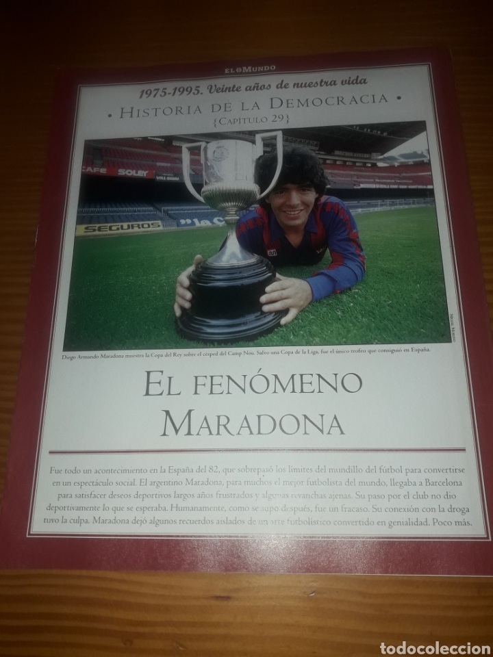 Otros Art&iacute;culos de Coleccionismo en Papel: Historia de la Democracia El Mundo Maradona Bar&ccedil;a Mundial 82 Juan Pablo II