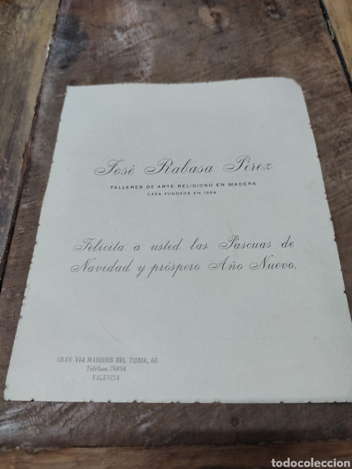Outros artigos de papel: Hoja Jos&eacute; Rabasa Talleres arte religioso en madera Valencia