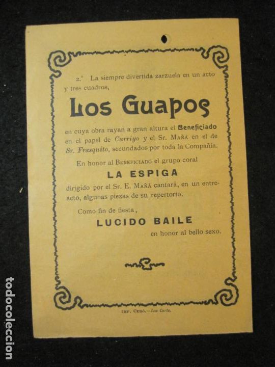 Otros art&iacute;culos de coleccionismo en papel: BARCELONA-BAR CATALU&Ntilde;A-LAS CORTS-ALFONSO ASENCIO-PROGRAMA A&Ntilde;O 1925-VER FOTOS-(K-5238)
