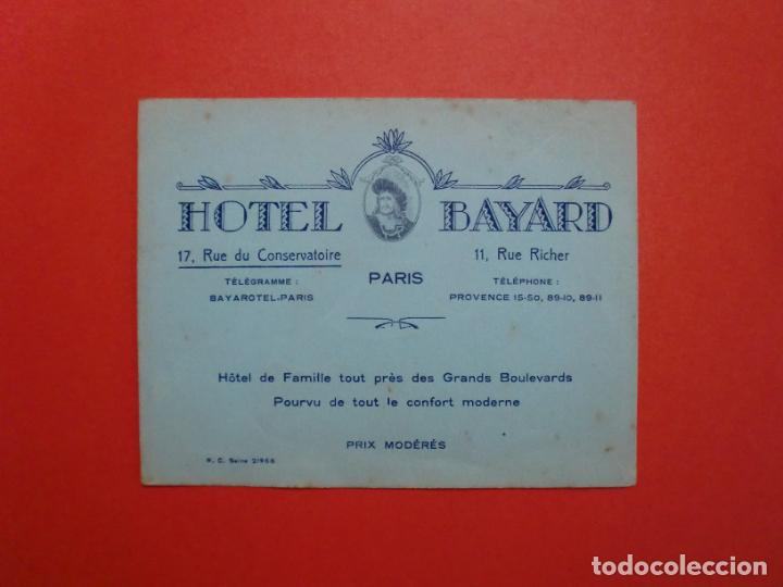 Otros Art&iacute;culos de Coleccionismo en Papel: TARJETA HOTEL BAYARD PARIS T&Eacute;L&Eacute;GRAME TELEPHONE R.C. SEINE 21968 PRINCIPIOS SIGLO XX