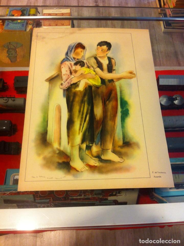 Sammelleidenschaft Andere Papierartikel: ACUARELA PERTENECIENTE A REVISTA. A&Ntilde;O 1940. PEDRO DE VALENCIA.