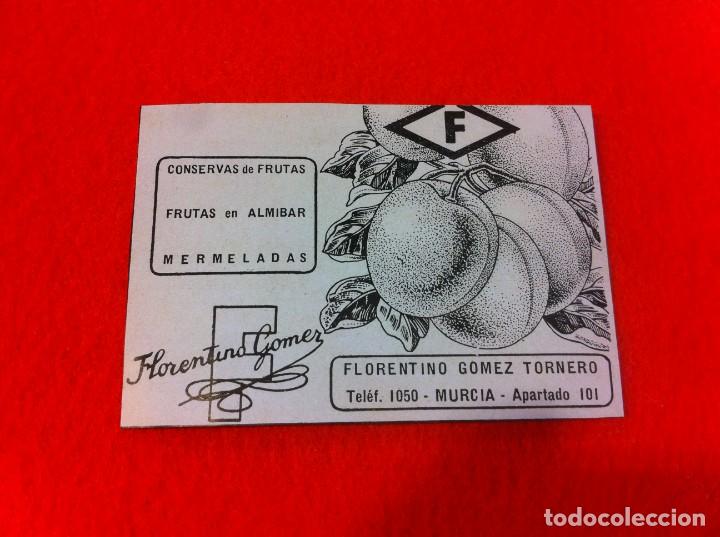 Paper Collecting Others: ANUNCIO PUBLICITARIO DE 1940. CONSERVAS DE FRUTAS... FLORENTINO G&Oacute;MEZ TORNERO. MURCIA