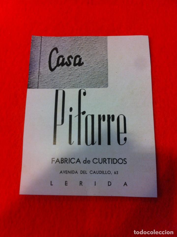 Paper Collecting Others: ANUNCIO PUBLICITARIO DE 1940. CASA PIFARRE. F&Aacute;BRICA DE CURTIDOS. L&Eacute;RIDA.
