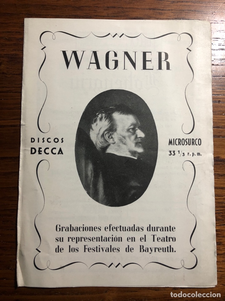 Otros Art&iacute;culos de Coleccionismo en Papel: CAT&Aacute;LOGO DISCOS DECCA WAGNER GRABACIONES EFECTUADAS FESTIVALES BAYREUTH 1955