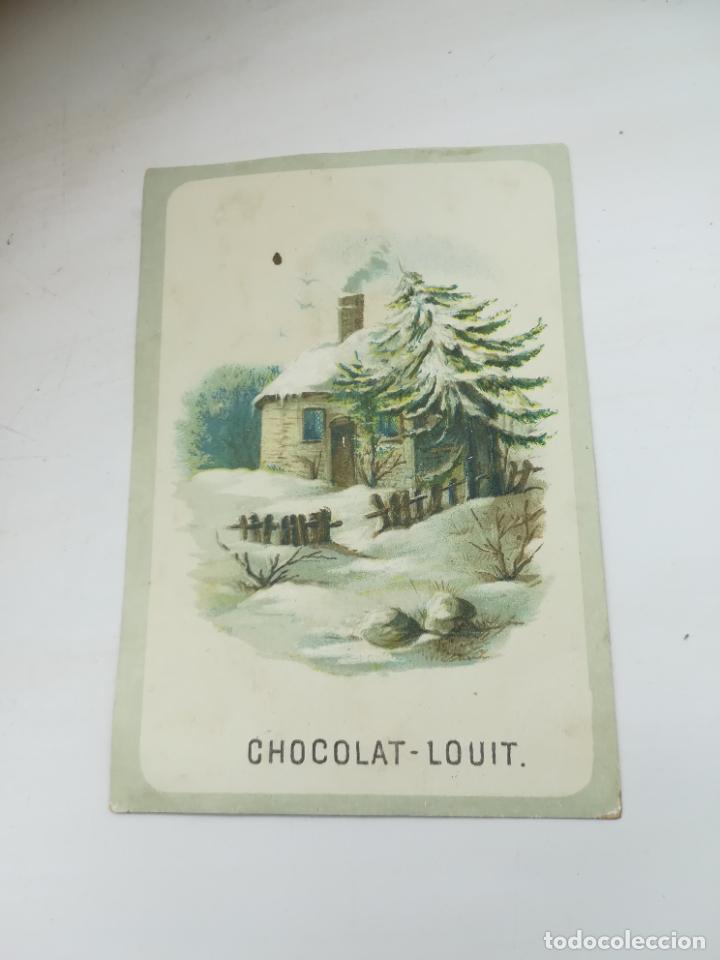 Collectionnisme Papier divers: TARJETA PUBLICITARIA. CHOCOLAT-LOUIT. LOUIT FRERES & C&ordm;. BORDEAUX. IMAGEN NEVADA. 11 X 8CM