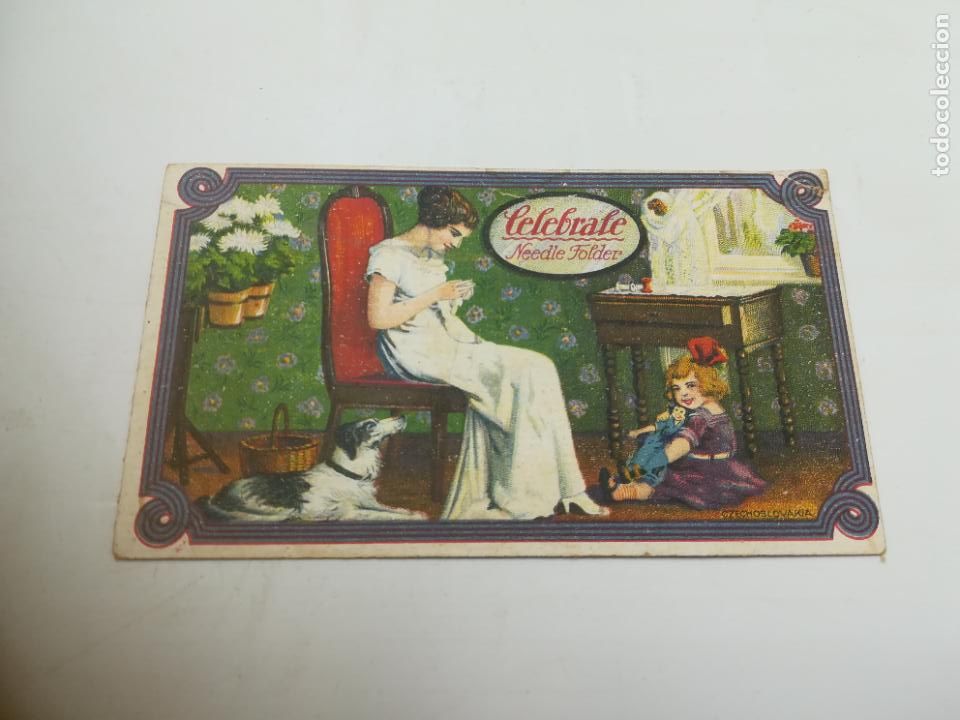 Collectionnisme Papier divers: TARJETA DE PUBLICIDAD. CELEBRATE. NEEDLE FOLDER. CHECOSLOVAQUIA. 12 X 7CM.
