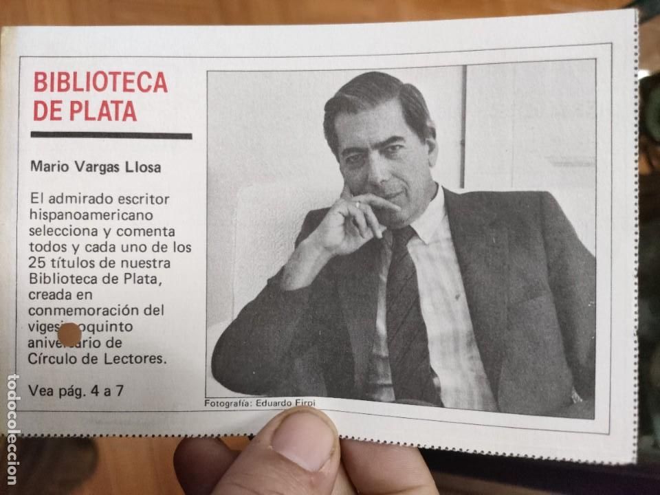 Otros Art&iacute;culos de Coleccionismo en Papel: Tarjeta de Pedido Biblioteca de Plata MARIO VARGAS LLOSA